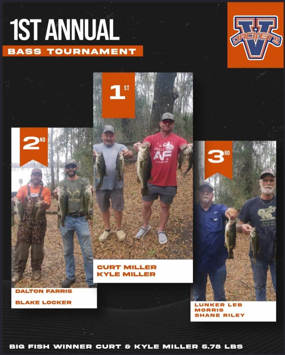 Vernon High School Softball First Annual Bass tournament Winners